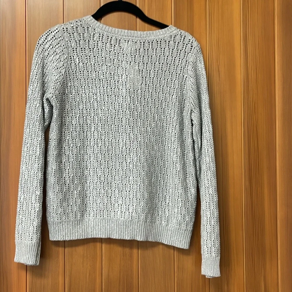 Gymboree Girl’s Silver Glitter Button Down Cardigan NWT Size XL (14)